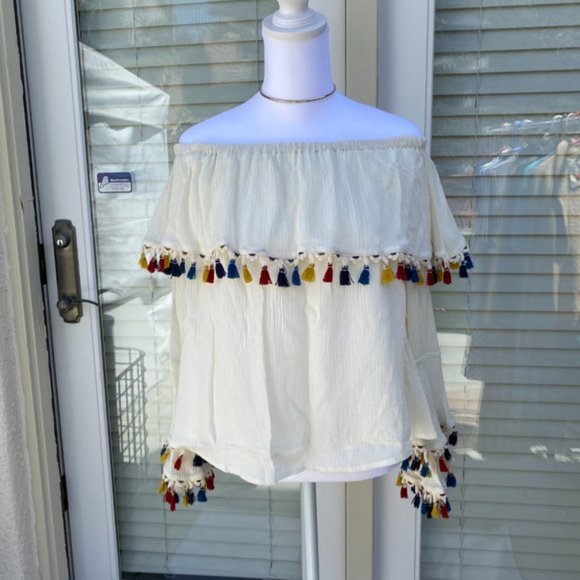 🚀SOLD🧨NWT Off the Shoulder Top by Altar'd State - Picture 2 of 7